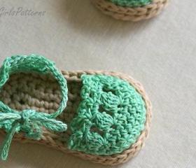 Crochet Pattern for Baby Espadrille Sandals - Crochet pattern 119