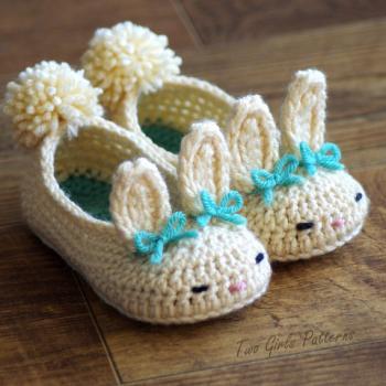 Free Crochet Pattern - Child Bunny Slippers